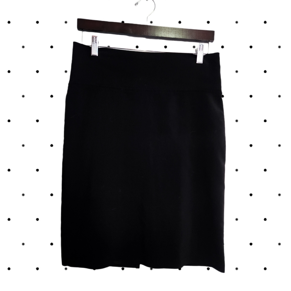 Pull on black pencil skirt with wide waistband SIZE 9